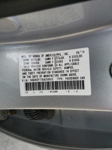 Photo 10 from auction – 2014 HONDA ACCORD EX with VIN 1HGCR2F77EA256822