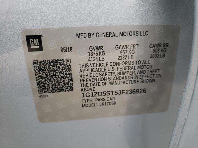 Photo 10 from auction – 2018 CHEVROLET MALIBU LT with VIN 1G1ZD5ST5JF236926