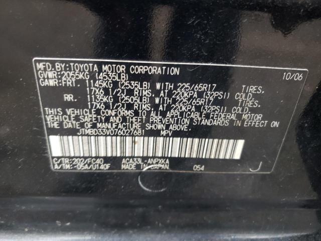 TOYOTA RAV4 2007 with VIN JTMBD33V076027681 - Photo from auction
