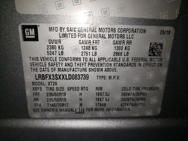 Photo 10 from auction – 2020 BUICK ENVISION P with VIN LRBFX3SXXLD083739