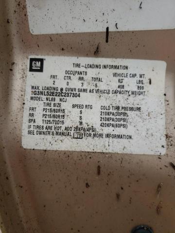 OLDSMOBILE ALERO GL 2002 with VIN 1G3NL52E22C237304 - Photo from auction