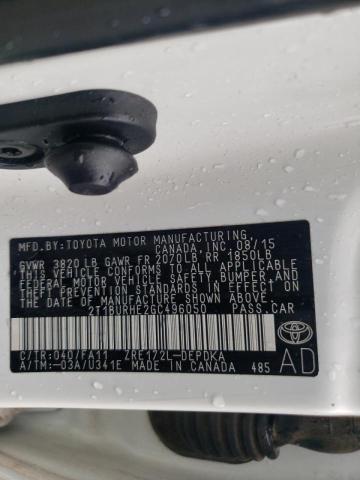 Photo 10 from auction – 2016 TOYOTA COROLLA L with VIN 2T1BURHE2GC496050