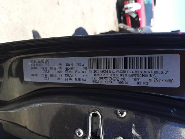 Photo 10 from auction – 2019 RAM 1500 CLASS with VIN 1C6RR7TT7KS662765
