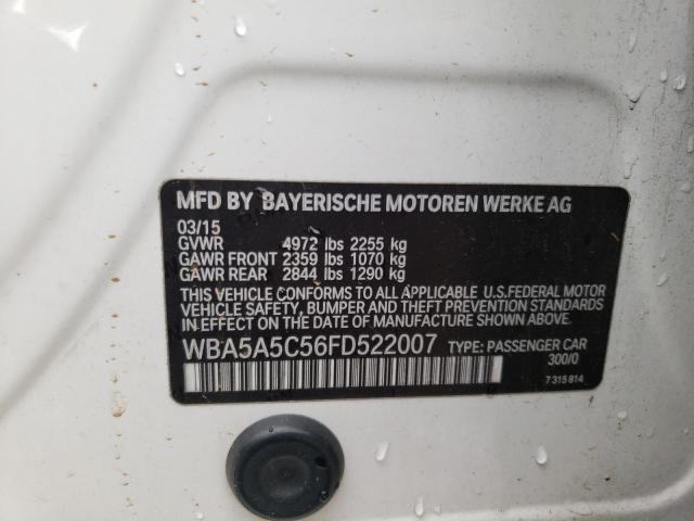 Photo 10 from auction – 2015 BMW 528 I with VIN WBA5A5C56FD522007