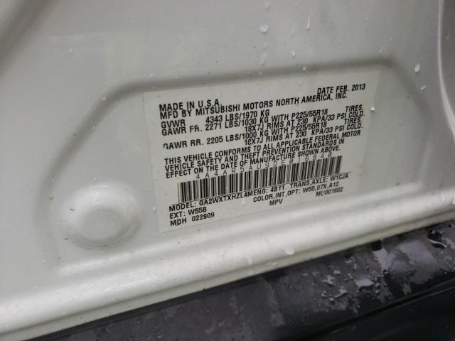 Photo 10 from auction – 2013 MITSUBISHI OUTLANDER with VIN 4A4AR5AU9DE016840