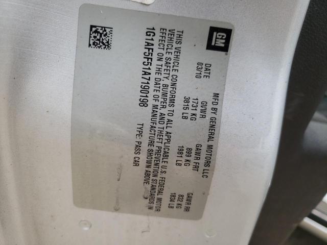 Photo 10 from auction – 2010 CHEVROLET COBALT with VIN 1G1AF5F51A7190198