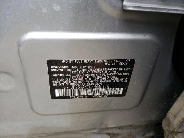 Photo 10 from auction – 2015 SUBARU FORESTER 2 with VIN JF2SJAKC0FH446115