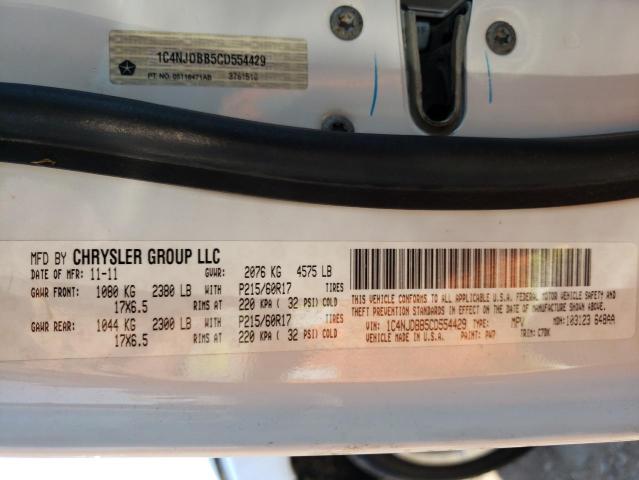 Photo 10 from auction – 2012 JEEP COMPASS SP with VIN 1C4NJDBB5CD554429