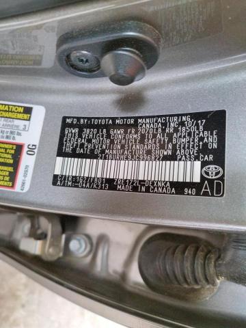 Photo 10 from auction – 2018 TOYOTA COROLLA L with VIN 2T1BURHE9JC996827
