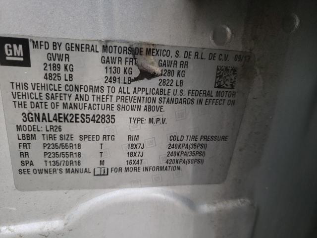 Photo 10 from auction – 2014 CHEVROLET CAPTIVA LT with VIN 3GNAL4EK2ES542835