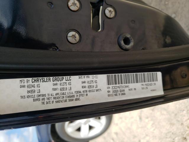 Photo 10 from auction – 2012 DODGE CHALLENGER with VIN 2C3CDYAG7CH134441