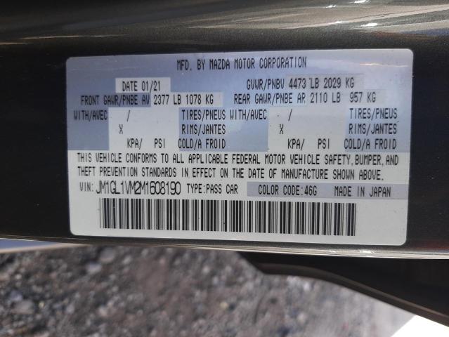 MAZDA 6 TOURING 2021 with VIN JM1GL1VM2M1608190 - Photo from auction