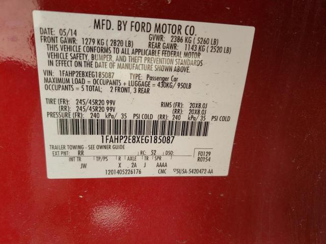 Photo 10 from auction – 2014 FORD TAURUS SEL with VIN 1FAHP2E8XEG185087