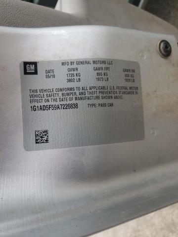 Photo 10 from auction – 2010 CHEVROLET COBALT 1LT with VIN 1G1AD5F59A7226838