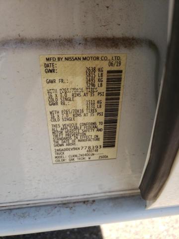 Photo 10 from auction – 2019 NISSAN FRONTIER S with VIN 1N6AD0EV9KN778393