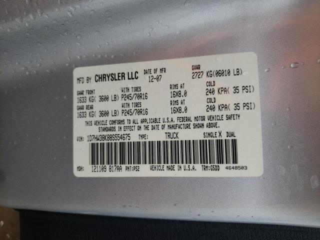 Photo 10 from auction – 2008 DODGE DAKOTA SXT with VIN 1D7HW38K88S554675
