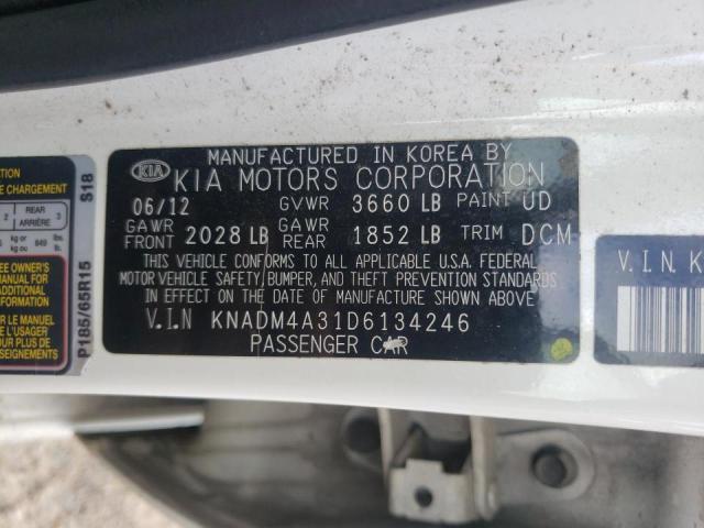 Photo 10 from auction – 2013 KIA RIO LX with VIN KNADM4A31D6134246