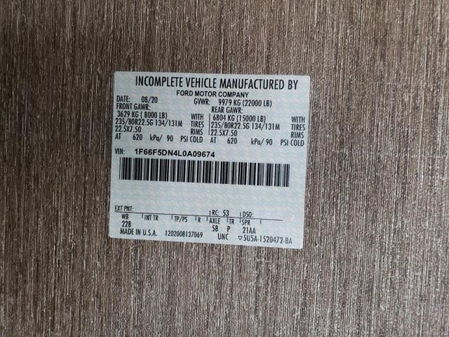 Photo 10 from auction – 2020 FORD F53 with VIN 1F66F5DN4L0A09674