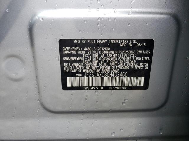 Photo 10 from auction – 2016 SUBARU FORESTER 2 with VIN JF2SJAXC8GH403460