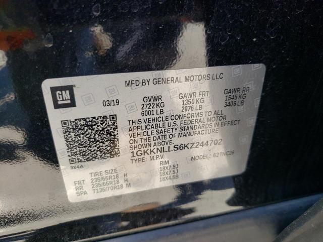 Photo 10 from auction – 2019 GMC ACADIA SLE with VIN 1GKKNLLS6KZ244702