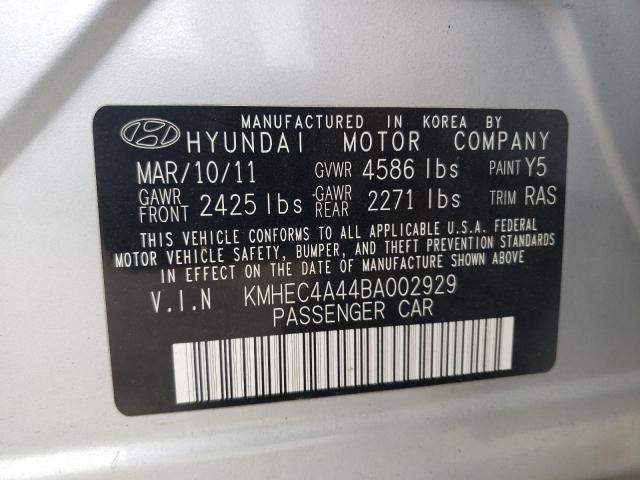Photo 10 from auction – 2011 HYUNDAI SONATA HYB with VIN KMHEC4A44BA002929