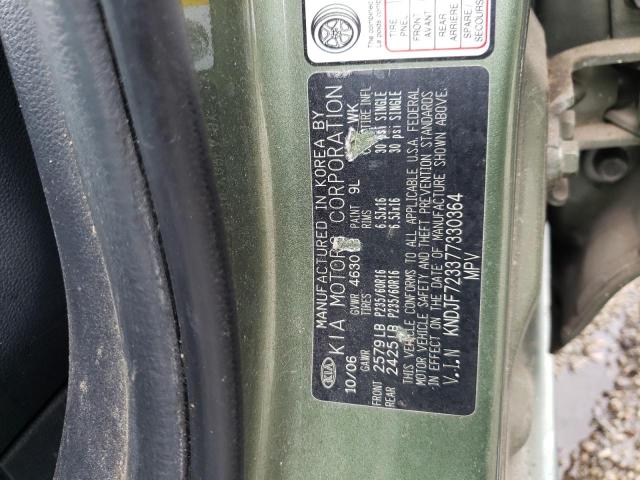 KIA SPORTAGE E 2007 with VIN KNDJF723377330364 - Photo from auction