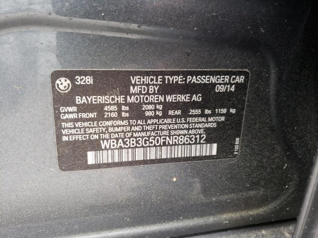 Photo 10 from auction – 2015 BMW 328 XI with VIN WBA3B3G50FNR86312