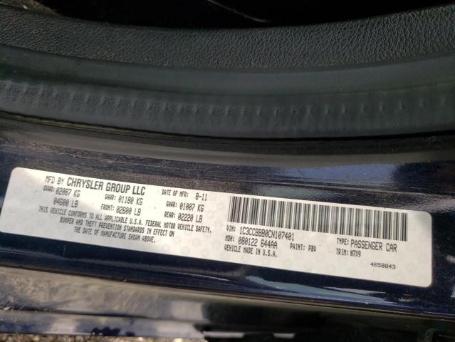 Photo 10 from auction – 2012 CHRYSLER 200 TOURIN with VIN 1C3CCBBB0CN107401