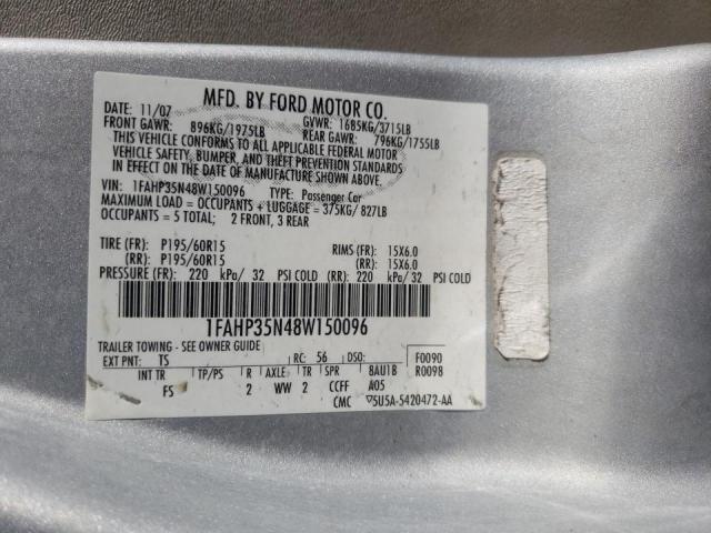 Photo 10 from auction – 2008 FORD FOCUS SE with VIN 1FAHP35N48W150096