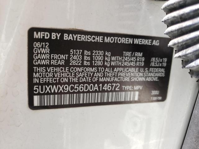 Photo 10 from auction – 2013 BMW X3 XDRIVE2 with VIN 5UXWX9C56D0A14672