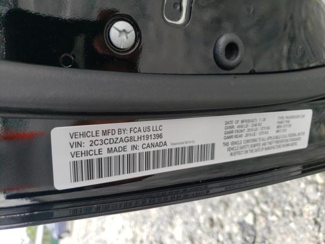 Photo 10 from auction – 2020 DODGE CHALLENGER with VIN 2C3CDZAG8LH191396
