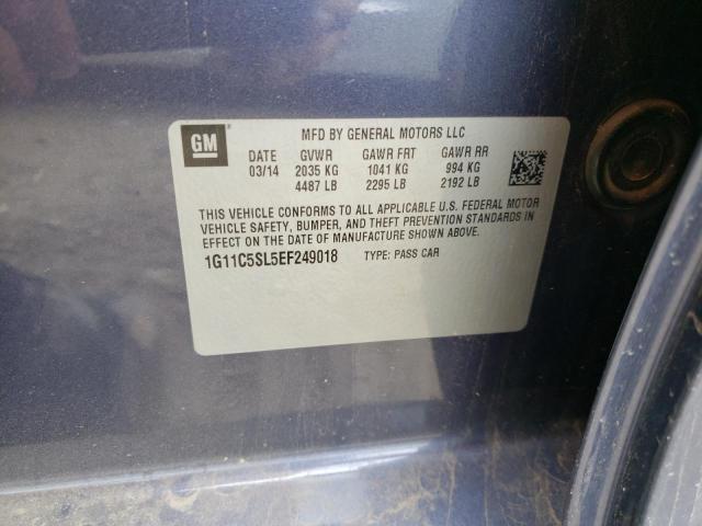 Photo 10 from auction – 2014 CHEVROLET MALIBU 1LT with VIN 1G11C5SL5EF249018