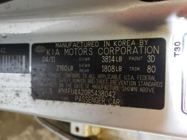 Photo 10 from auction – 2011 KIA FORTE EX with VIN KNAFU4A20B5438042