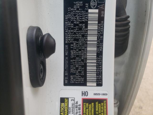 Photo 10 from auction – 2015 TOYOTA COROLLA L with VIN 2T1BURHEXFC453476
