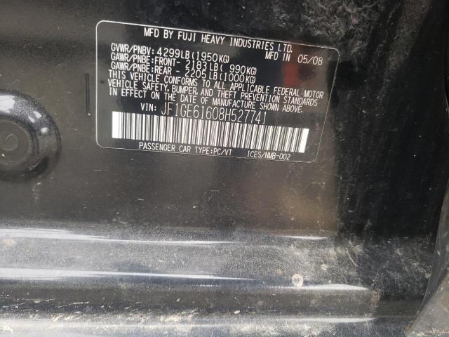 Photo 10 from auction – 2008 SUBARU IMPREZA 2. with VIN JF1GE61608H527741