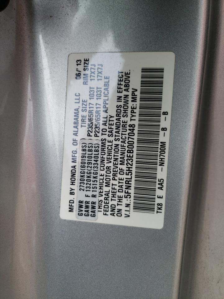 Photo 11 from auction – 2014 HONDA ODYSSEY LX with VIN 5FNRL5H23EB007048