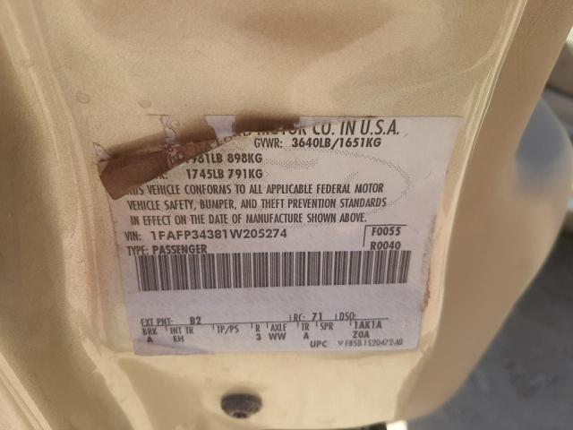 Photo 10 from auction – 2001 FORD FOCUS SE with VIN 1FAFP34381W205274