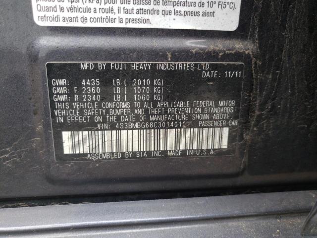 Фото 10 с аукциона – 2012 SUBARU LEGACY 2.5 с VIN 4S3BMBG68C3014010