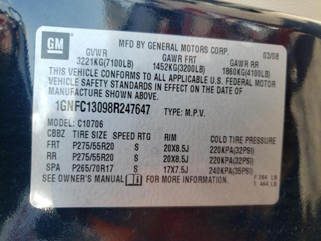 Photo 10 from auction – 2008 CHEVROLET TAHOE C150 with VIN 1GNFC13098R247647