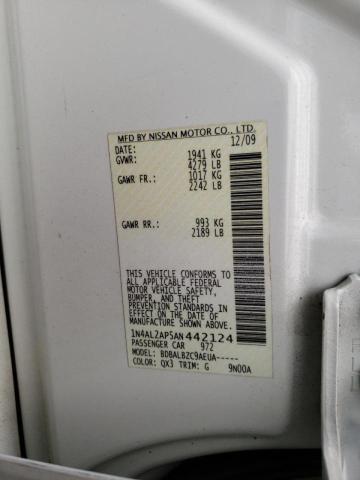 Photo 10 from auction – 2010 NISSAN ALTIMA BAS with VIN 1N4AL2AP5AN442124