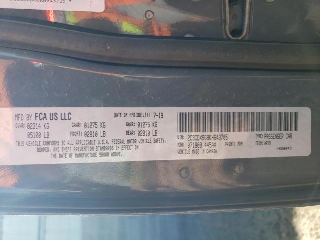 Photo 10 from auction – 2019 DODGE CHARGER SX with VIN 2C3CDXBG8KH643705