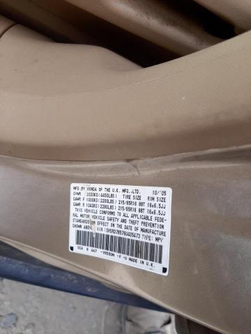Photo 10 from auction – 2006 HONDA CR-V LX with VIN SHSRD78576U405473