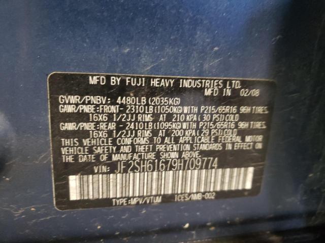 Photo 10 from auction – 2009 SUBARU FORESTER 2 with VIN JF2SH61679H709774
