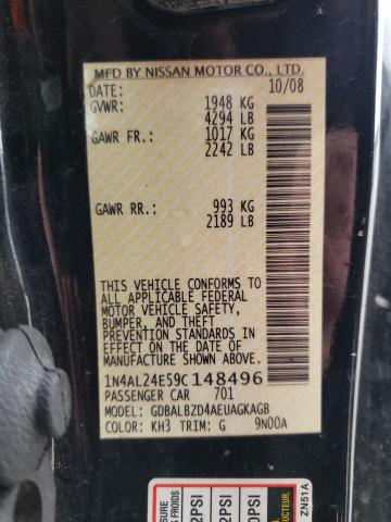 Photo 10 from auction – 2009 NISSAN ALTIMA 2.5 with VIN 1N4AL24E59C148496