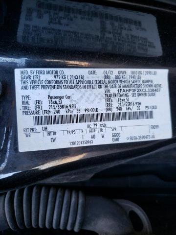Photo 10 from auction – 2012 FORD FOCUS SE with VIN 1FAHP3F2XCL338457