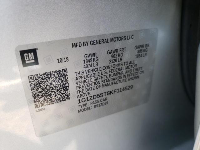 Photo 10 from auction – 2019 CHEVROLET MALIBU LT with VIN 1G1ZD5ST8KF114529