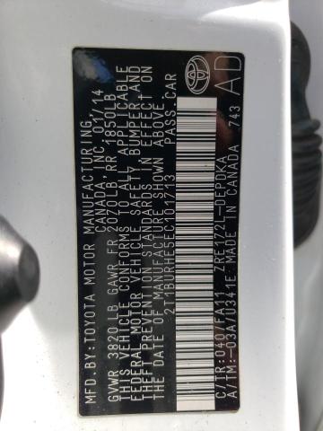 Photo 10 from auction – 2014 TOYOTA COROLLA L with VIN 2T1BURHE5EC101713