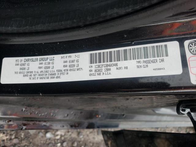 Photo 10 from auction – 2011 CHRYSLER 200 LIMITE with VIN 1C3BC2FG3BN603406