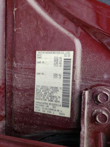 Photo 10 from auction – 2010 NISSAN MAXIMA S with VIN 1N4AA5AP9AC830914