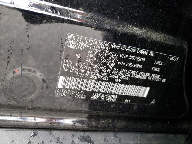 Photo 10 from auction – 2021 TOYOTA RAV4 XLE P with VIN 2T3C1RFV6MW155963